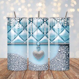 Luxury blue quilted glam